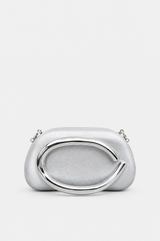 Silberne Abendtasche