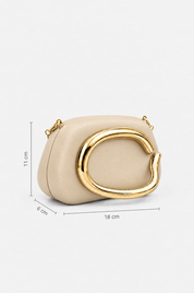 Beige Abendtasche