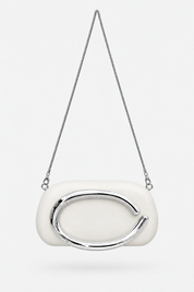 Weiße Abendtasche