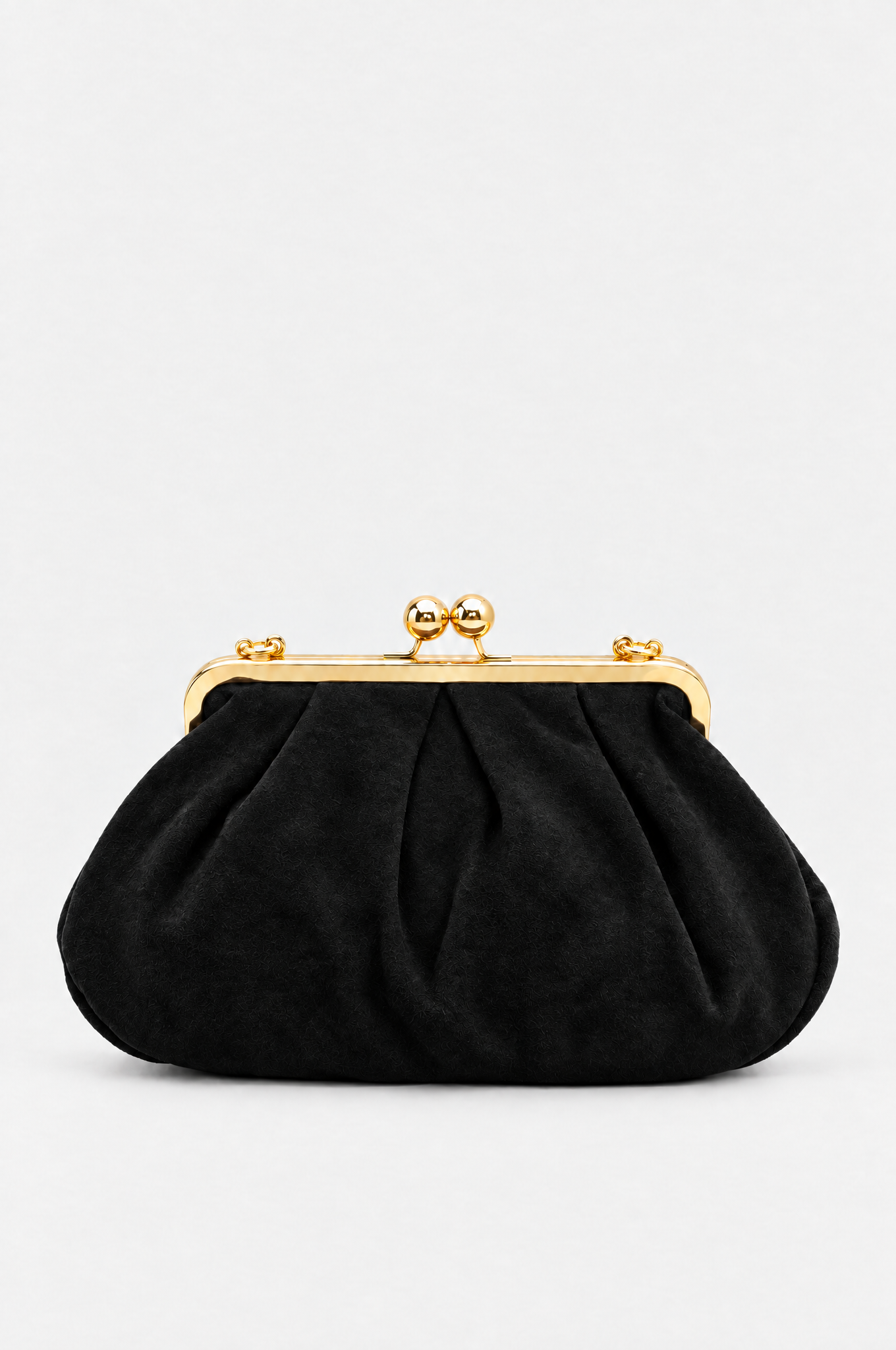 Schwarze Wildledertasche