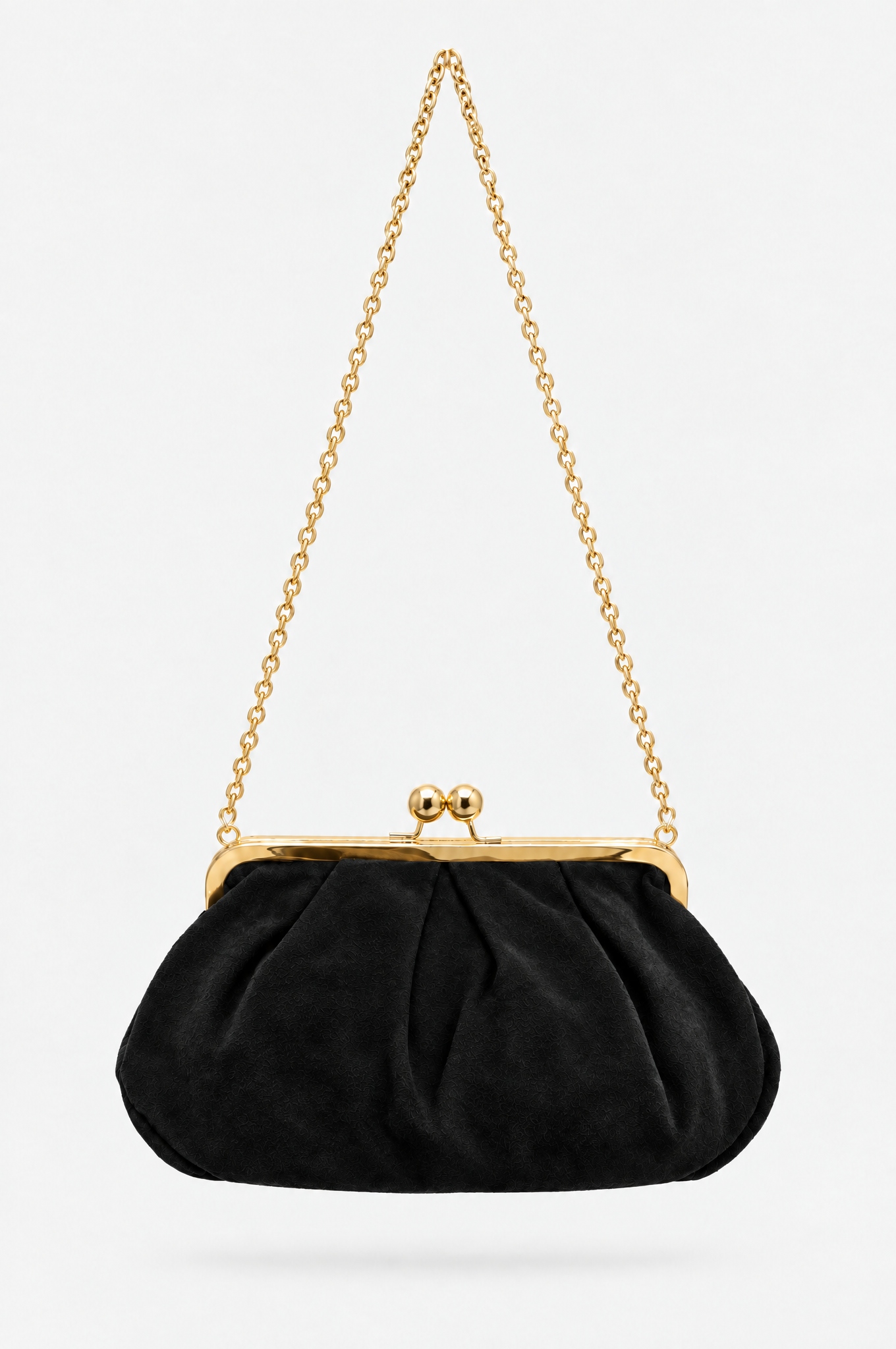 Schwarze Wildledertasche