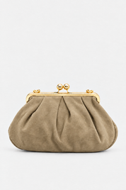 Khakifarbene Velourstasche