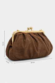 Braune Wildledertasche