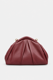 Bordeauxfarbene Abendtasche