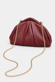 Bordeauxfarbene Abendtasche