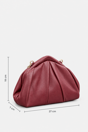 Bordeauxfarbene Abendtasche