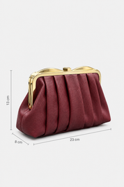 Bordeauxrote Abendtasche