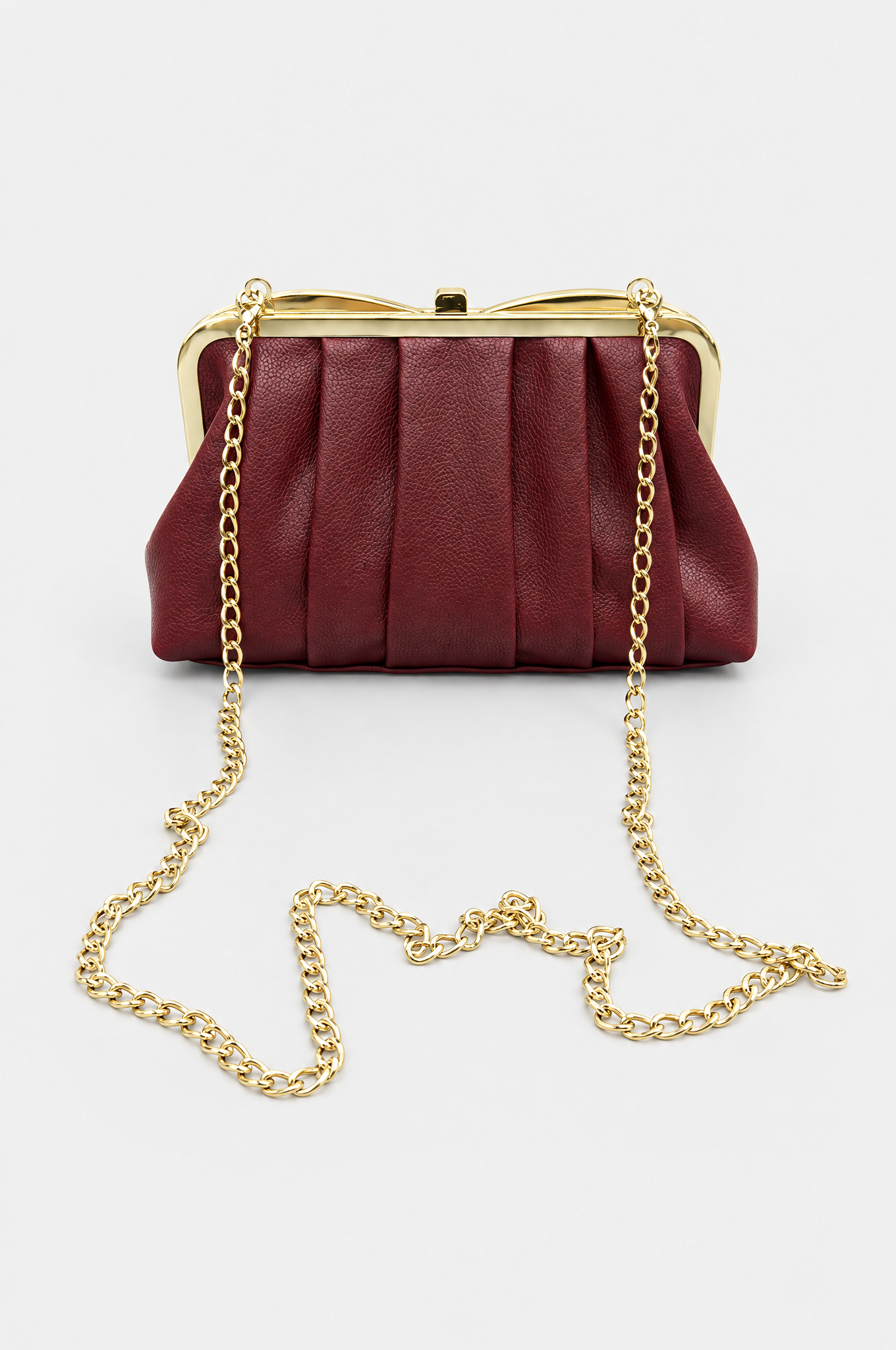 Bordeauxrote Abendtasche