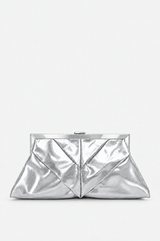 Silberne Abendtasche