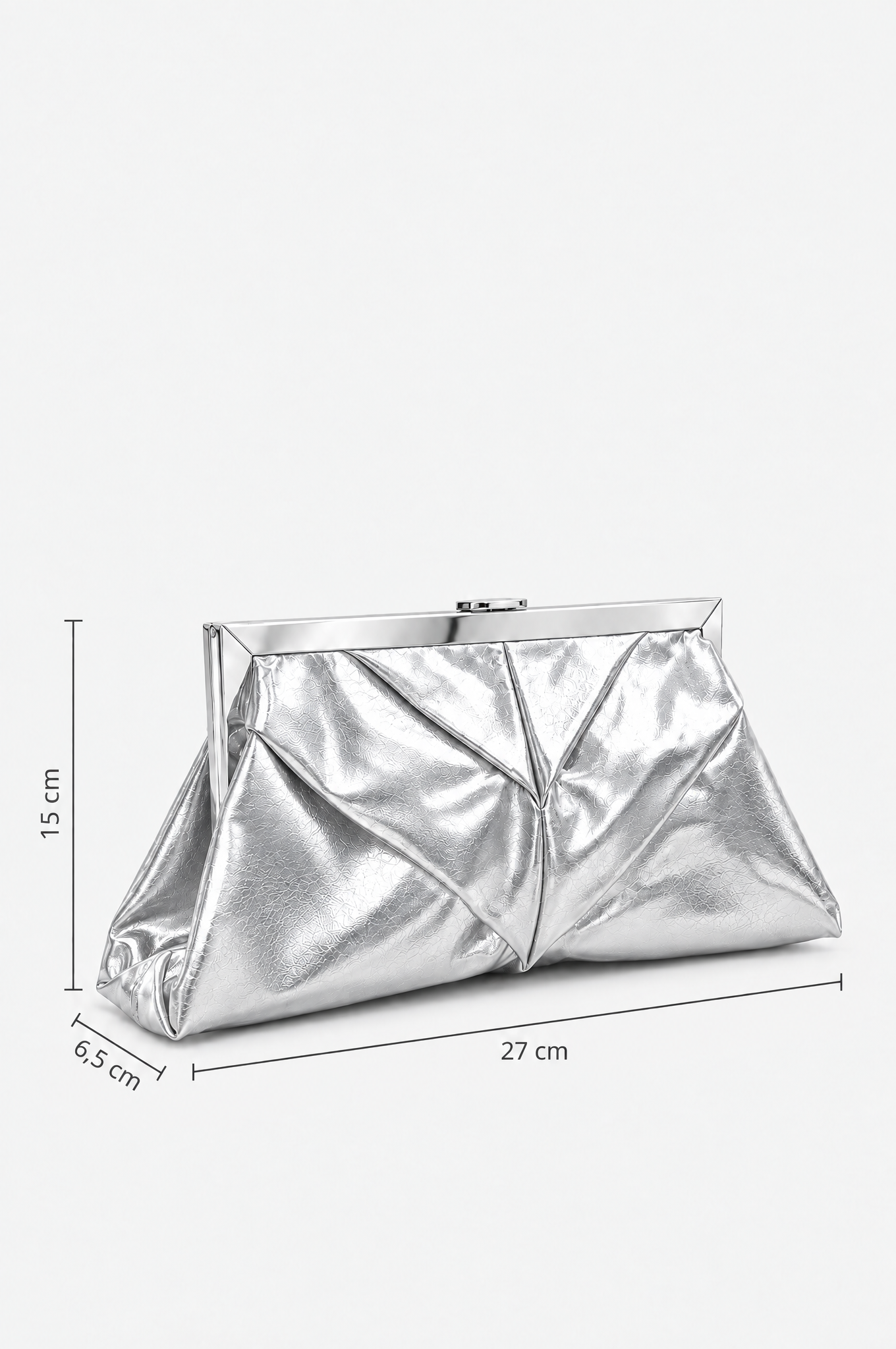 Silberne Abendtasche