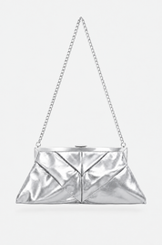 Silberne Abendtasche