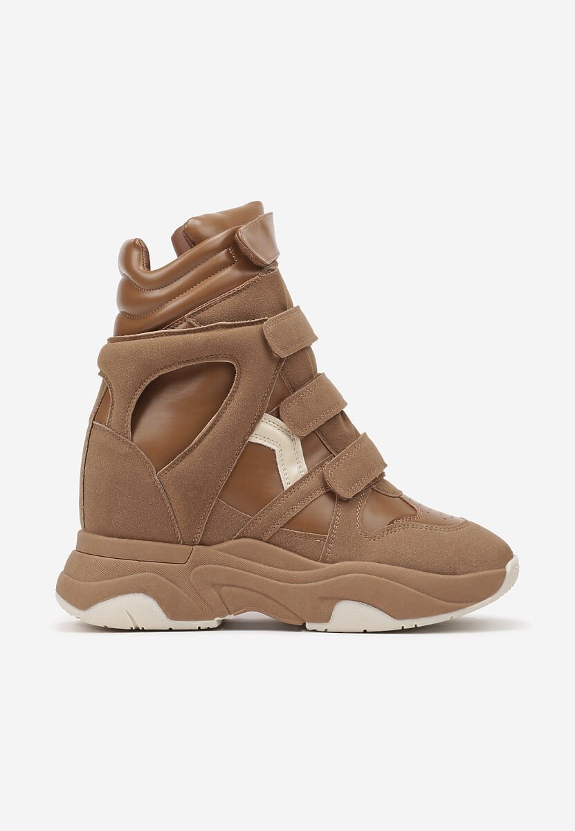 Camel Sneaker mit Klettverschluss