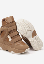 Camel Sneaker mit Klettverschluss