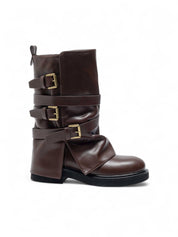 Braune Biker-Boots