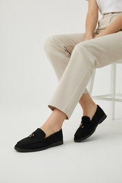 Schwarze Loafer