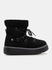 Schwarze Winterstiefeletten