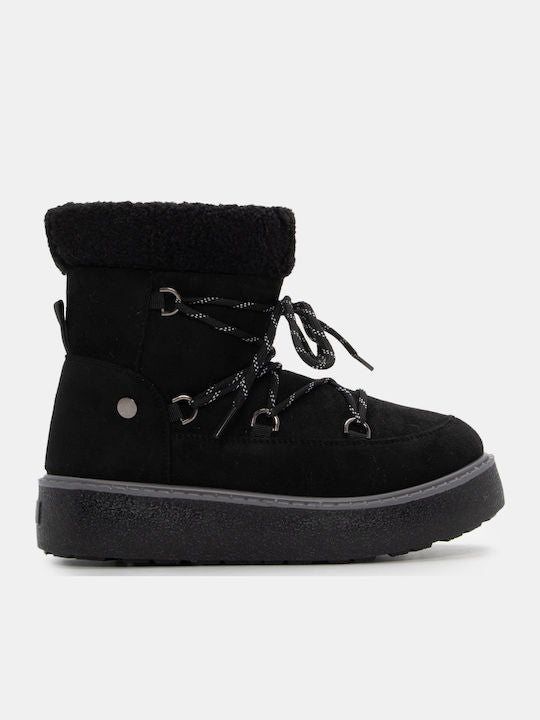 Schwarze Winterstiefeletten