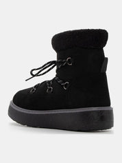 Schwarze Winterstiefeletten
