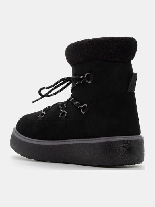 Schwarze Winterstiefeletten