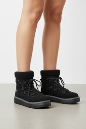 Schwarze Winterstiefeletten
