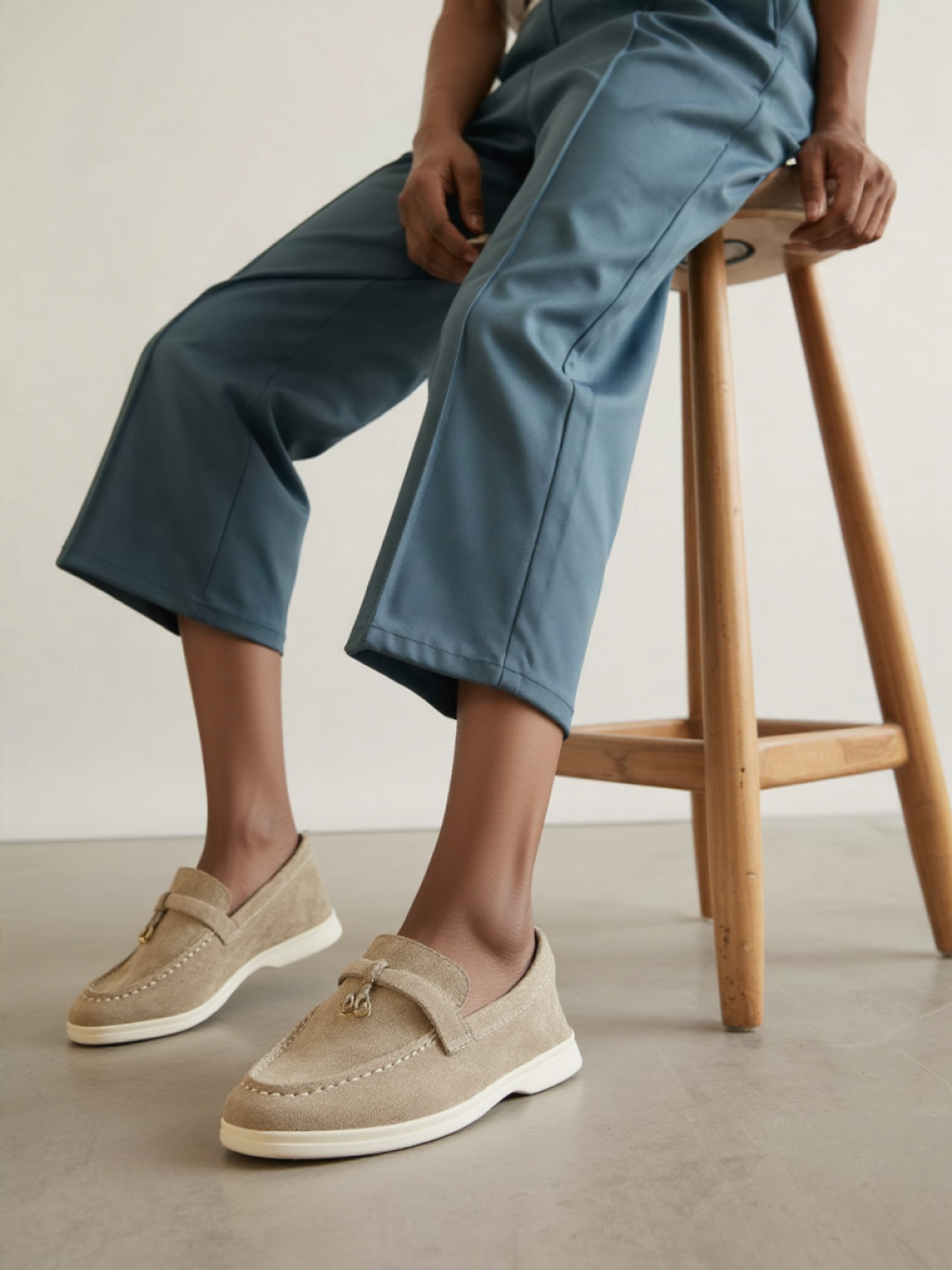 Khakifarbene Loafer
