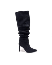 Schwarze Stiefel mit dünnem Absatz