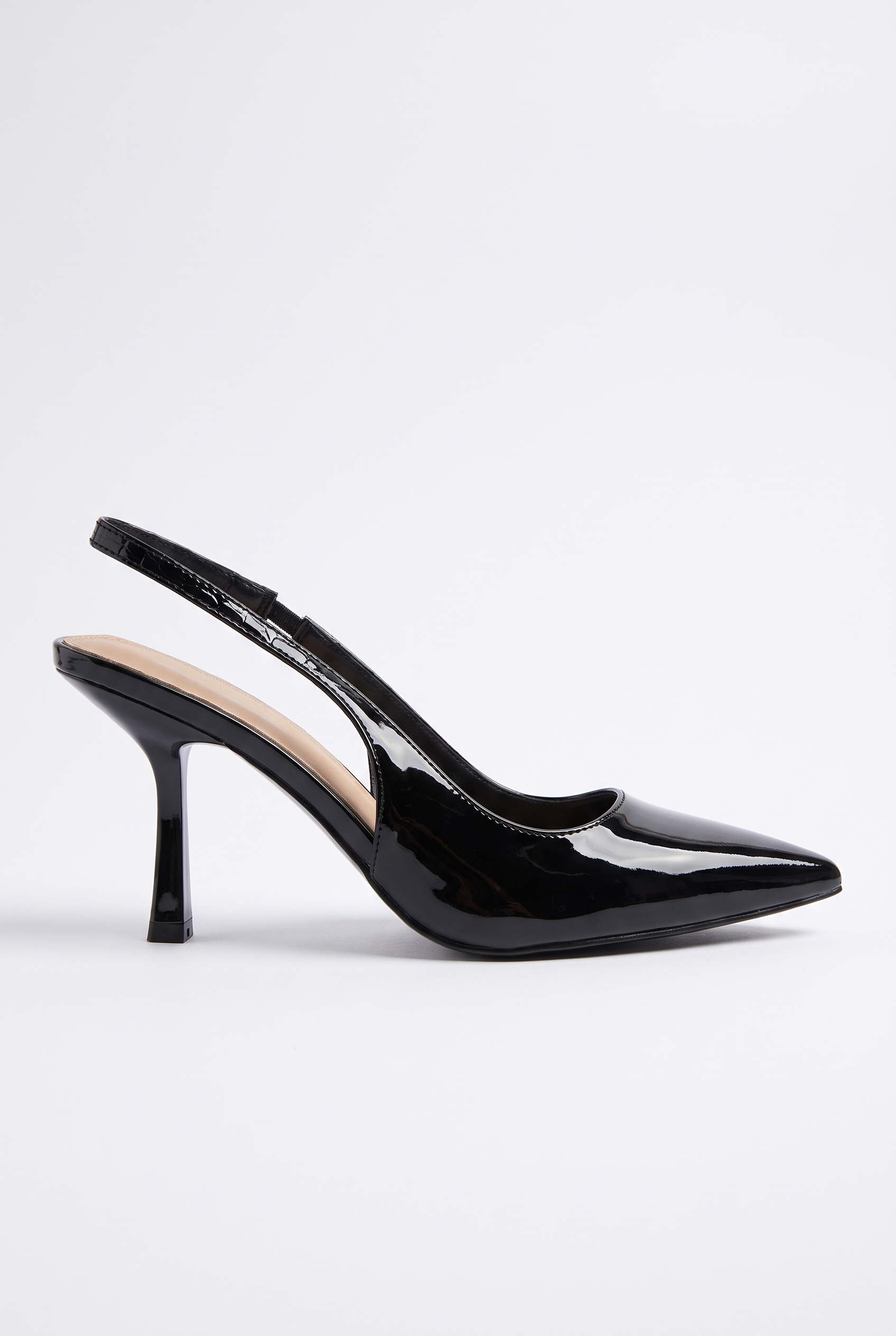 Schwarze Pumps aus Veloursleder mit Stilettoabsatz