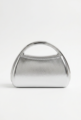 Silberne elegante Abendtasche
