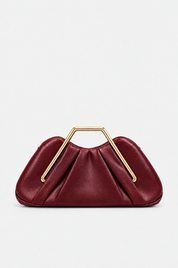 Bordeauxfarbene Abendtasche