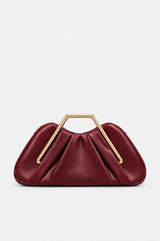 Bordeauxfarbene Abendtasche