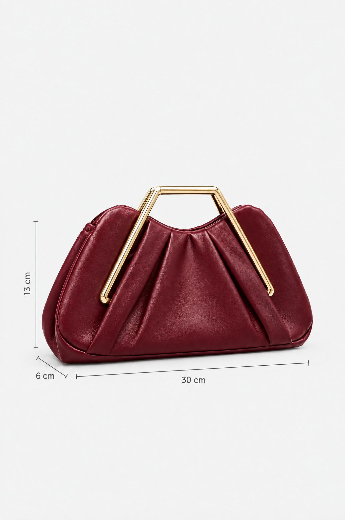 Bordeauxfarbene Abendtasche