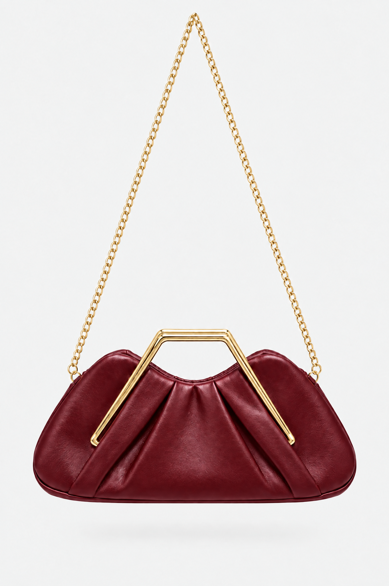 Bordeauxfarbene Abendtasche