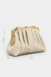 Beige Abendtasche